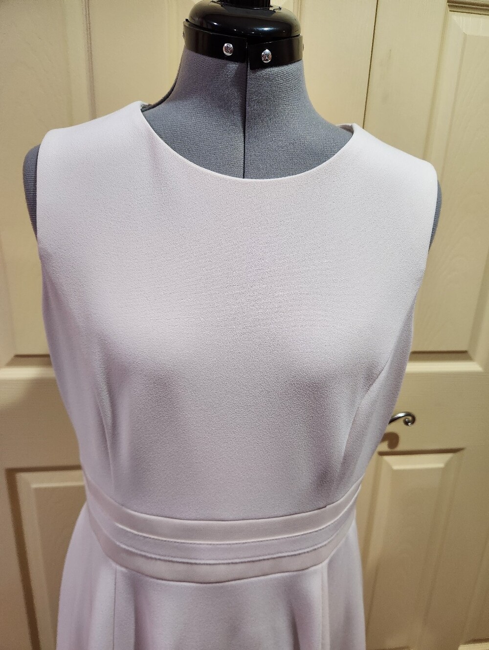 Calvin Klein Fit & Flare Blush Pink Color Sleeveless Midi Dress, Size 12 - Picture 3 of 8